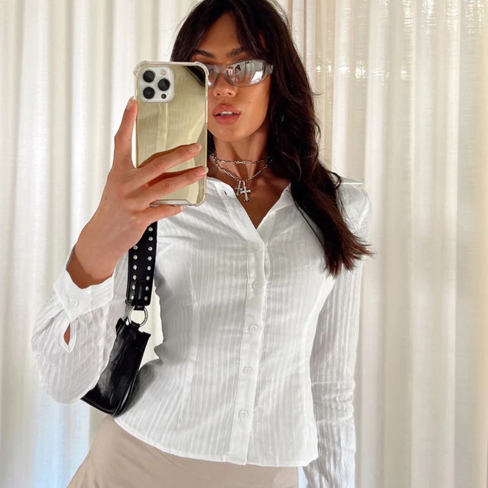 PRINCESS POLLY FOGLER SHIRT WHITE